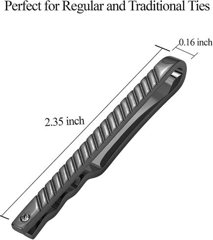 Tie Clip for Men Gun Black Gold Silver 2.4 inch, Tie Bar and Tie Pin Clip for Regular Ties Traditional Ties, Unique Mens Tie Clip Tie Clasp Black Suitable for Wedding in Saudi Arabia