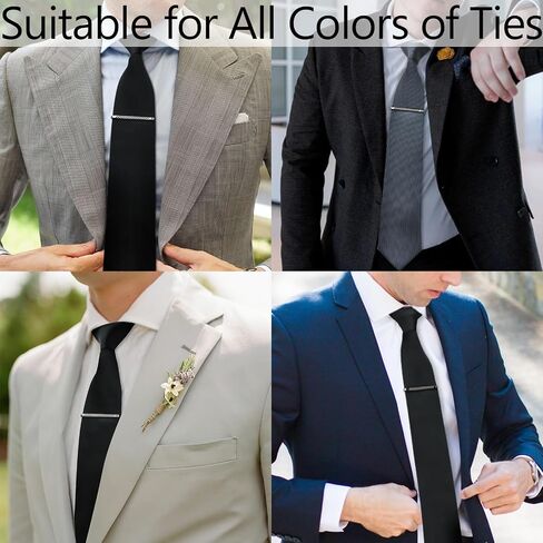 Tie Clip for Men Gun Black Gold Silver 2.4 inch, Tie Bar and Tie Pin Clip for Regular Ties Traditional Ties, Unique Mens Tie Clip Tie Clasp Black Suitable for Wedding in Saudi Arabia