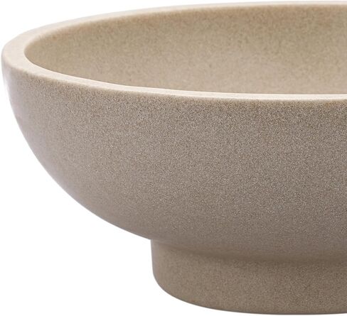 Large Decorative Bowl, 10.6" Resin Fruit Bowl Key Bowls for Entryway Table, Modern Handicraft Decorative Bowls Pedestal Bowl for Fruit Keys Kitchen Counter Home Decor, Beige in Kuwait