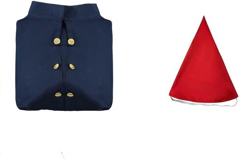 Wirt Costume Men Garden Cape Cloak Halloween Cosplay Suit Red Hat Mantle Outfit in Saudi Arabia