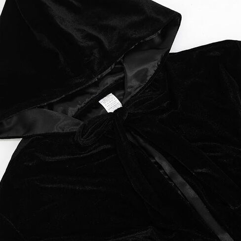Adult Wizard Robe Warlock Cloak Costume with Sleeves Satin Robe with Hood Halloween in Saudi Arabia