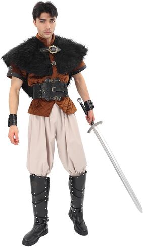 Kuoin Medieval Faux Fur Fur Twhaw Shawr ، Renaissance Costume LARP in Saudi Arabia