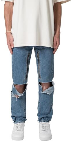 mnml Men's D530 Zipper Straight Denim in Saudi Arabia