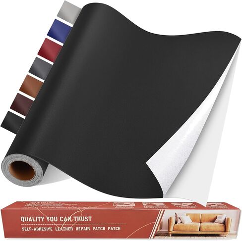 Self Adhesive Leather Repair Patch Kit, 17 in x 79 in Large Vinyl Leather Repair Tape for Furniture, Car Seat, Couch, Sofa, Chair Smooth Maroon in Saudi Arabia