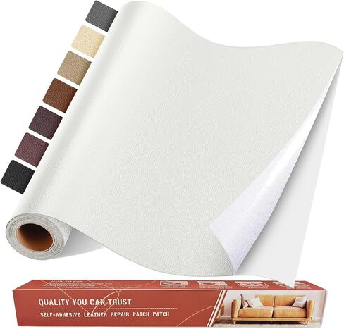 Self Adhesive Leather Repair Patch Kit, 17 in x 79 in Large Vinyl Leather Repair Tape for Furniture, Car Seat, Couch, Sofa, Chair Smooth Maroon in Saudi Arabia
