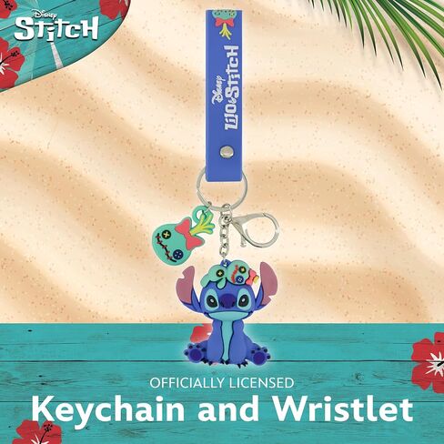 Disney Stitch Keychain, Scrump Charm Wristlet with Key Ring in Saudi Arabia