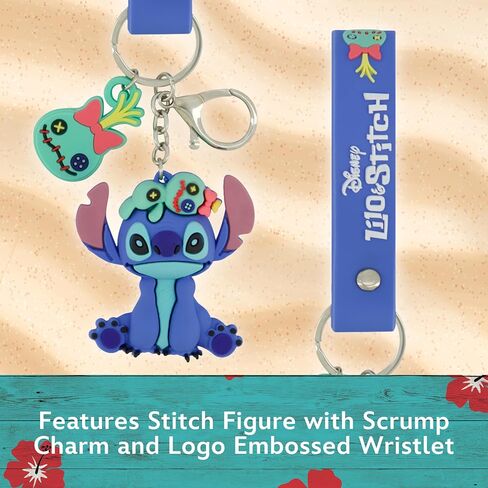 Disney Stitch Keychain, Scrump Charm Wristlet with Key Ring in Saudi Arabia