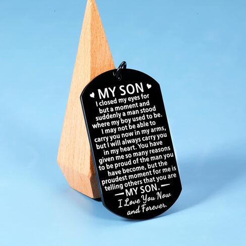 Inspirational Keychain Gift for Him from Mom Dad To My Son Back To School Graduation Birthday Teen Boys Adult in Kuwait