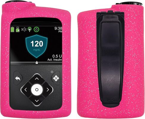 Premium Sequins Soft Silicone case for Medtronic Minimed Insulin Pump 630G/ 640G/ 670G/770G/780G (Black) in Kuwait