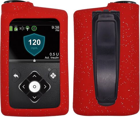Premium Sequins Soft Silicone case for Medtronic Minimed Insulin Pump 630G/ 640G/ 670G/770G/780G (Black) in Kuwait