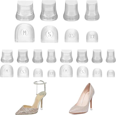 12 Pairs High Heel Protectors, 4 Sizes Heel Repair Caps Covers & Heel Stoppers for Grass, Gravel, Outdoor Events in Kuwait