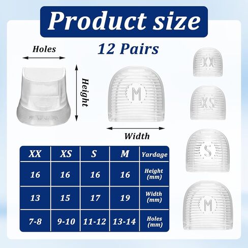 12 Pairs High Heel Protectors, 4 Sizes Heel Repair Caps Covers & Heel Stoppers for Grass, Gravel, Outdoor Events in Kuwait