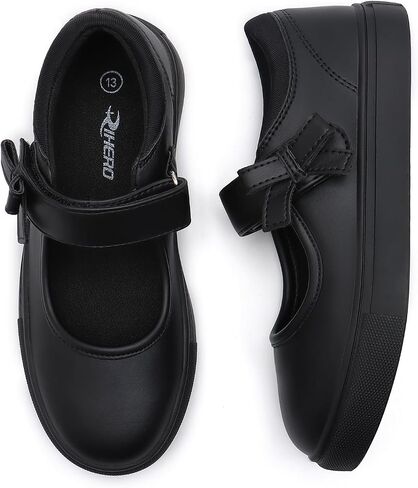Rihero Girls Sneakers Kids School Uniform Mary Jane Shoes Casual Walking Shoes for Toddler Little Big Kids in Saudi Arabia