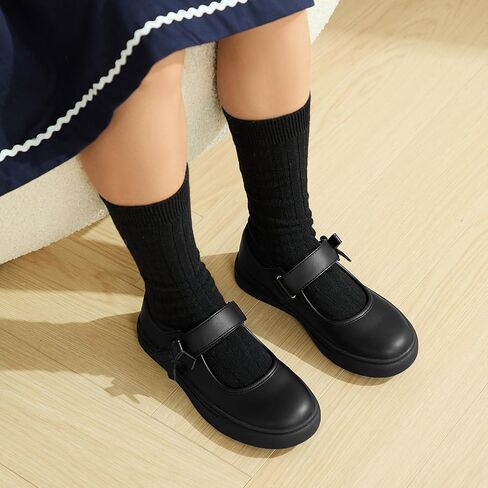 Rihero Girls Sneakers Kids School Uniform Mary Jane Shoes Casual Walking Shoes for Toddler Little Big Kids in Saudi Arabia