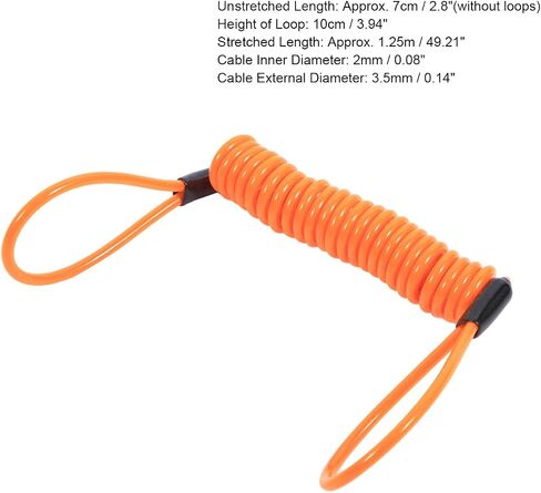 VGEBY1 Disc Lock Cable,Motorcycle Reminder Cable Disc Lock Cable 1.5M Alarm Lock Security Spring Reminder Cable Antitheft Protection on Handlebar in Saudi Arabia