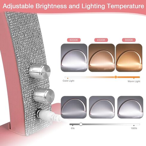 IMENE Half Moon Light, 29in Half Moon Light for Nail Desk, Half Moon Lamp Adjustable Color Temperature and Brightness Perfect for Nails Tech Manicure, Lash Extention, White in Saudi Arabia