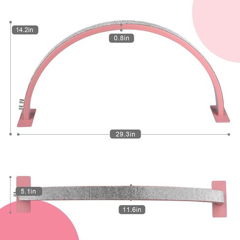 IMENE Half Moon Light, 29in Half Moon Light for Nail Desk, Half Moon Lamp Adjustable Color Temperature and Brightness Perfect for Nails Tech Manicure, Lash Extention, White in Saudi Arabia