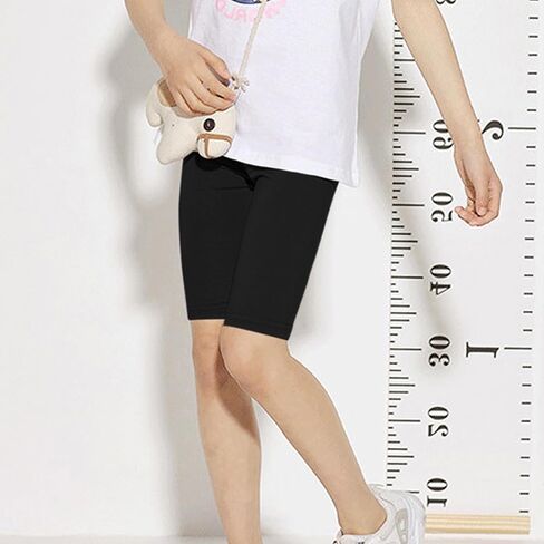 Kids Girls Bike Knee-Length Shorts Under Dress Girls Shorts for Playground Gym Sports 5 Pack Assorted Colors in Saudi Arabia