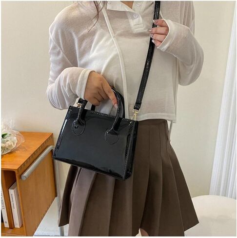 Patent Leather Handbag Shinny Clutch Purse Mini Shoulder Bag Evening Purse for Women in Saudi Arabia