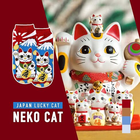 Cat Socks for Cat Lovers, Women Athletic Ankle Fun Cotton Socks Women with Cute Kitty Patterns, Gift Box for Birthday in Saudi Arabia