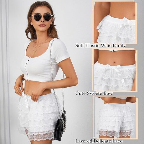 Ruffle Shorts Womens Bloomers Y2k Shorts Frilly Cutecore Bottoms Summer Women Ruffle Underwear Women in Saudi Arabia