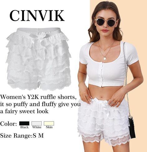 Ruffle Shorts Womens Bloomers Y2k Shorts Frilly Cutecore Bottoms Summer Women Ruffle Underwear Women in Saudi Arabia