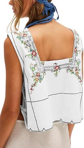 amiblvowa التعادل الخزان الأمامي أعلى y2k النساء في سن المراهقة فتاة بلا أكمام المحصول سترة منخفض in Kuwait