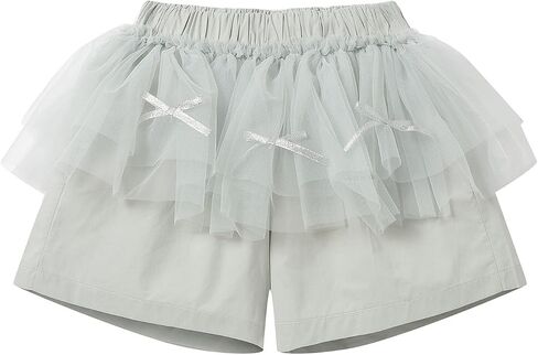 Mud Kingdom Girl's Shorts Tulle Cute Bow Front Elastic Waist in Saudi Arabia