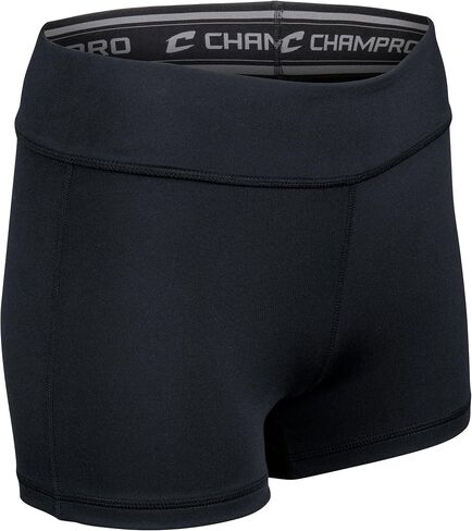 CHAMPRO Girls' Match Compression Volleyball Shorts, 3" Inseam in Kuwait