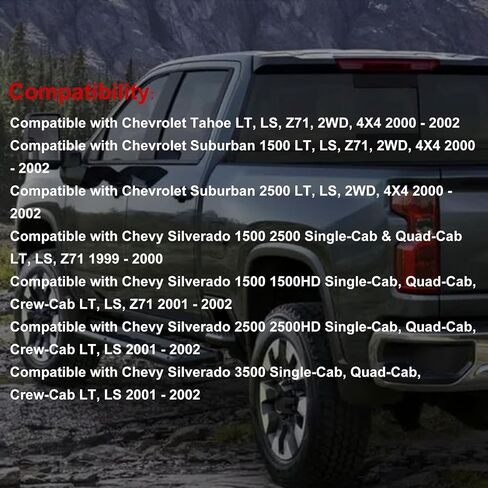 غطاء استبدال أسفل السائق 922/122 رمادي متوافق مع Chevy Silverado Sierra Tahoe Suburban Avalanche Yukon Yukon XL 1999-2002 in Kuwait