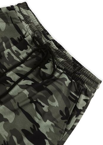 SOFIA'S CHOICE Women's Midi Skirt Drawstring High Waist Slit Skirts with Pockets in Saudi Arabia