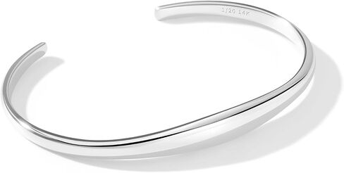 Gold Cuff Bracelets Stackable Plain Dome Adjustable Open Bracelets for Women Classic Dainty Cute Oval Lightweight Polished Bracelet （Gold and Silver） in Saudi Arabia