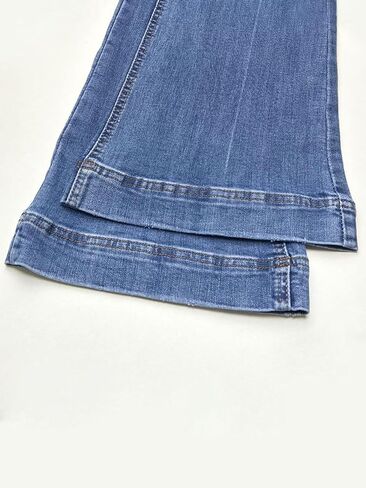 Flamingals Mid Waist Boot Cut Jeans for Women Straight Leg Jeans Cowgirl Trendy Jeans Denim Pants in Saudi Arabia