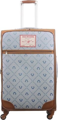 True Religion 31" Rolling Luggage, Soft Sided Suitcases with Spinner Wheels, Denim, 31 Inch in Saudi Arabia