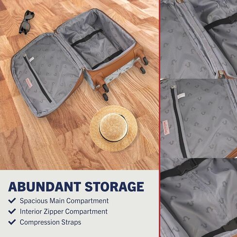 True Religion 31" Rolling Luggage, Soft Sided Suitcases with Spinner Wheels, Denim, 31 Inch in Saudi Arabia