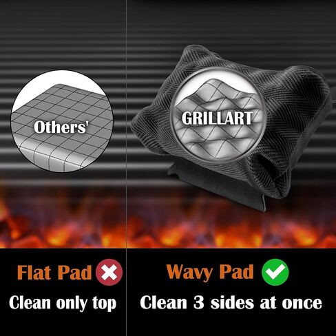 فرشاة Grillart Grill for Outdoor Grill Bristle خالية - فرشاة شواء مشوهة معززة - فرشاة شواء شواء قابلة للاستبدال - أدوات شواء آمنة للشواء - هدايا للرجال/أبي in Kuwait