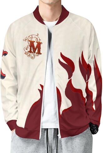 Thin Standing Collar Zip Jacket Men's Street Hip Hop Clothing Letter Jacket in Saudi Arabia