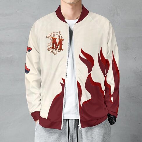 Thin Standing Collar Zip Jacket Men's Street Hip Hop Clothing Letter Jacket in Saudi Arabia