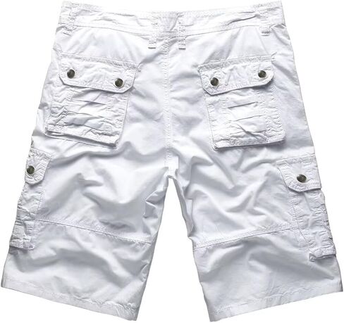 Zusmen Mens Classic Cargo Shorts, Relaxed Fit Multi Pocket Stretch Men Short in Kuwait
