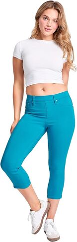YMI Jeans Women's Hyperstretch Pull on Capri, C112631 in Kuwait