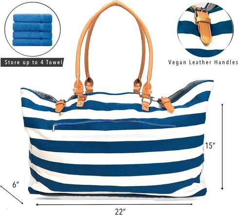Keho Waterproof Beach Bag with Pockets For Women (Sandproof) in Kuwait