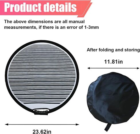 Dent Reflector Board, 24 Inch Portable Flexible PDR Lined Striped Light Board Dent Detection Panel, Foldable Car Dents Removal Fix Tools for Vehicle Door Scratch and Hail Damage (60CM) in Saudi Arabia