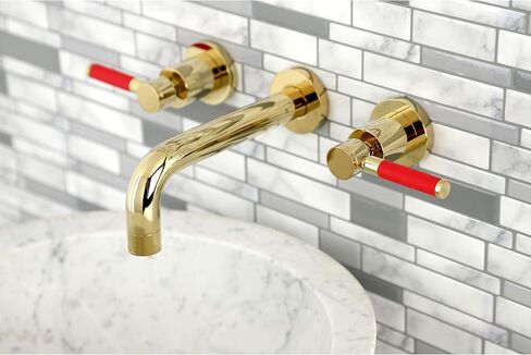 Kingston Brass KS8120DKL Kaiser Bathroom Faucet, Matte Black, 11.31 x 7.63 x 3.06 in Saudi Arabia