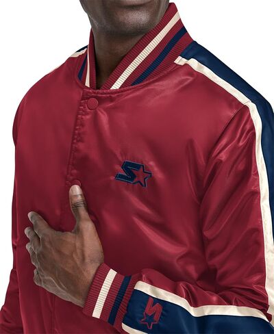 Starter Men's Satin Varsity Midweight with Quilted Lining Long Sleeve Jacket in Saudi Arabia
