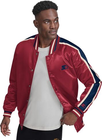 Starter Men's Satin Varsity Midweight with Quilted Lining Long Sleeve Jacket in Saudi Arabia