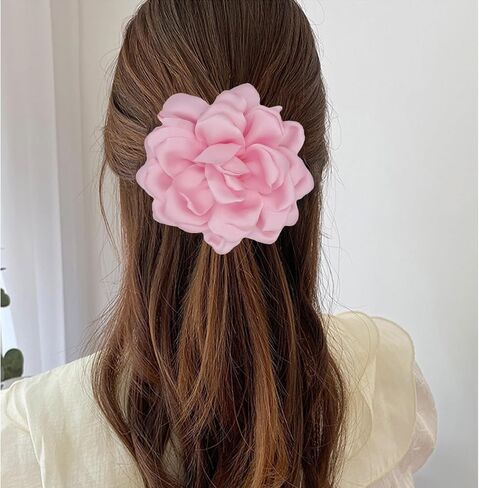 Large Flower Brooches Lapel Pins for Women Satin Fabric Brooches Big Camellia Flower Brooch Pins Wedding Part Dance Clothes Accessories Jewelry Gifts in Kuwait