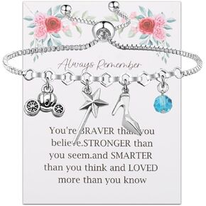FUSTMW Princess Bracelet Gifts Fairy Tale Princess Gifts Pumpkin Carriage Jewelry Princess Lover Gifts Movie Fans Gift
