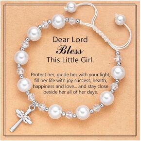 Infinity Cross Bracelet for Girls Baptism First Communion Easter Confirmation Birthday Christmas Gifts