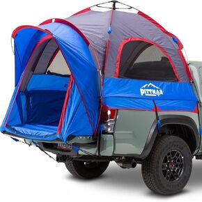 Pittman - Truck Bed Tent مع تصميم EZ -UP - Truck Truck Tent للتخييم - تشمل ذبابة المطر ، دخول واسع ، وغطاء كبير في الهواء وغطاء الشرفة - Premium Pickup Bed Camper