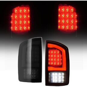 مجموعة Wonvon LED Lead Assembly متوافقة مع 2002-2006 Dodge RAM 1500 2003-2006 Dodge RAM 2500 3500 ، Lens Smoked Lens Brake Light استبدال CH2800147 ، CH2801147